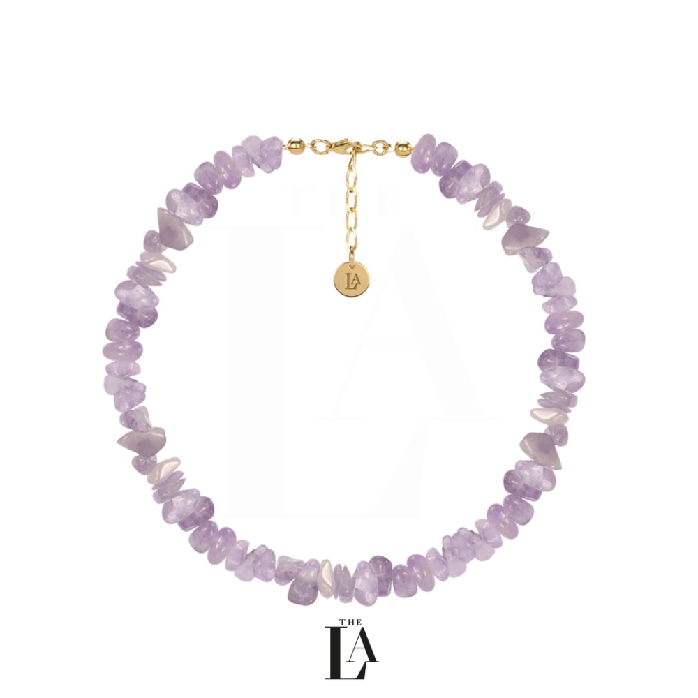 Choker Nieregularny Ametyst