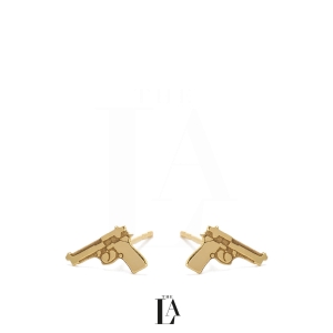 Złote Kolczyki Pistolet Sztyft Gold
