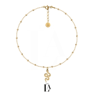 Złoty Choker z Kuleczkami Wąż Gold