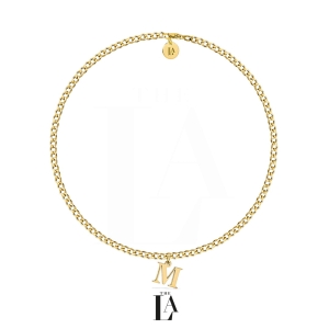 Złoty Choker Pancerka Literka Gold