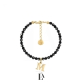 Bransoletka Czarny Spinel Literka Gold.jpg