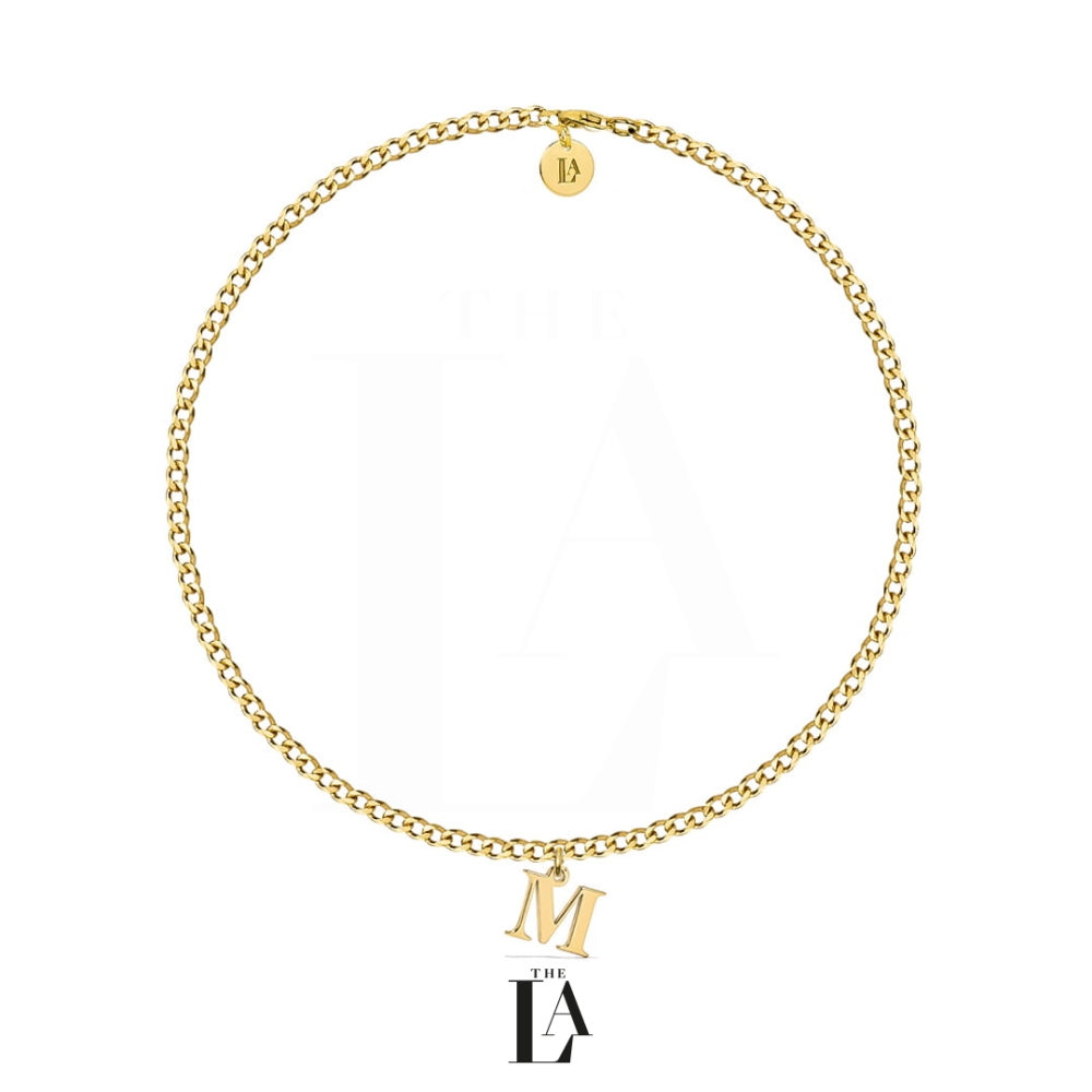 Złoty Choker Pancerka Literka Gold