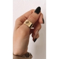 Złota Szeroka Obrączka Stópki Gold Foto2.jpg
