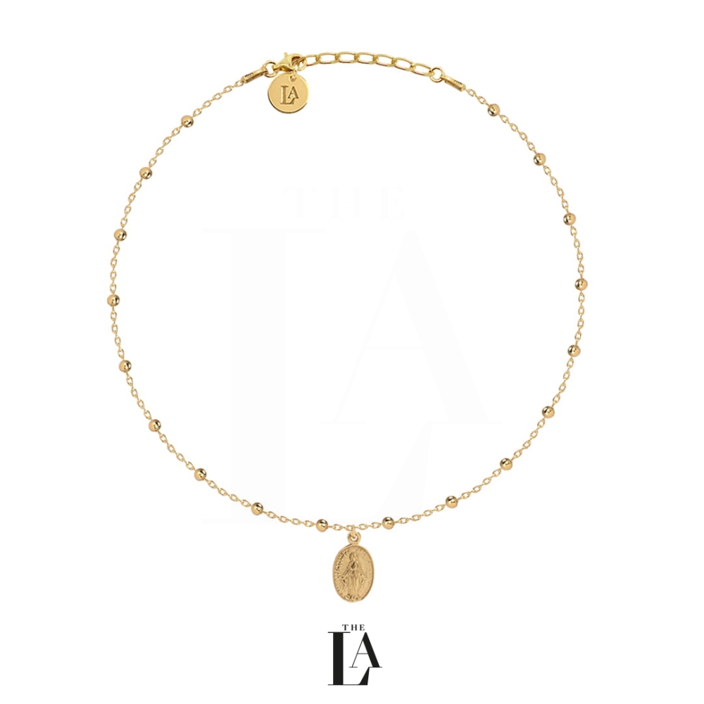 Złoty Choker Kuleczki Medalik THE FAITH