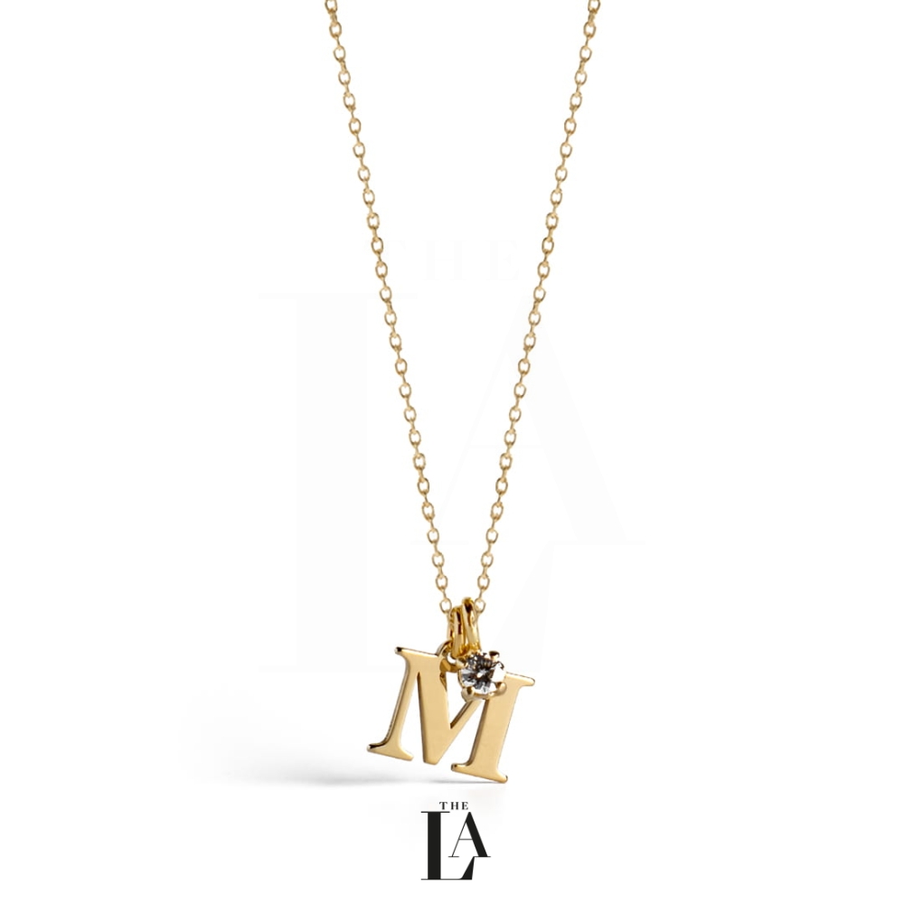 Złoty Naszyjnik Mała Literka Gold SWAROVSKI.jpg