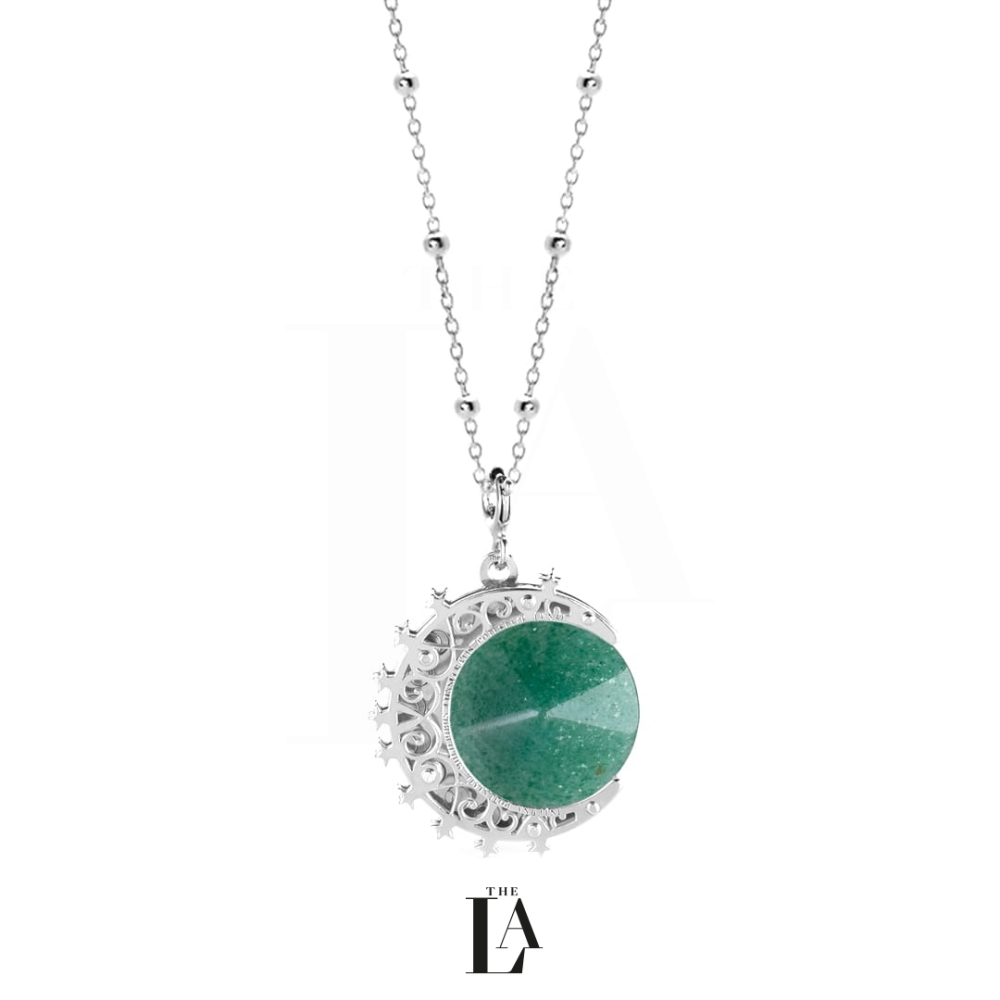 Złoty Naszyjnik Lunula Kwarc Zielony THE MOON Silver.jpg